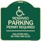 Signmission Connecticut Reserved Parking Permit Required Violators Fined Min $150 Alum, 18" x 18", G-1818-24658 A-DES-G-1818-24658 - alternate 1